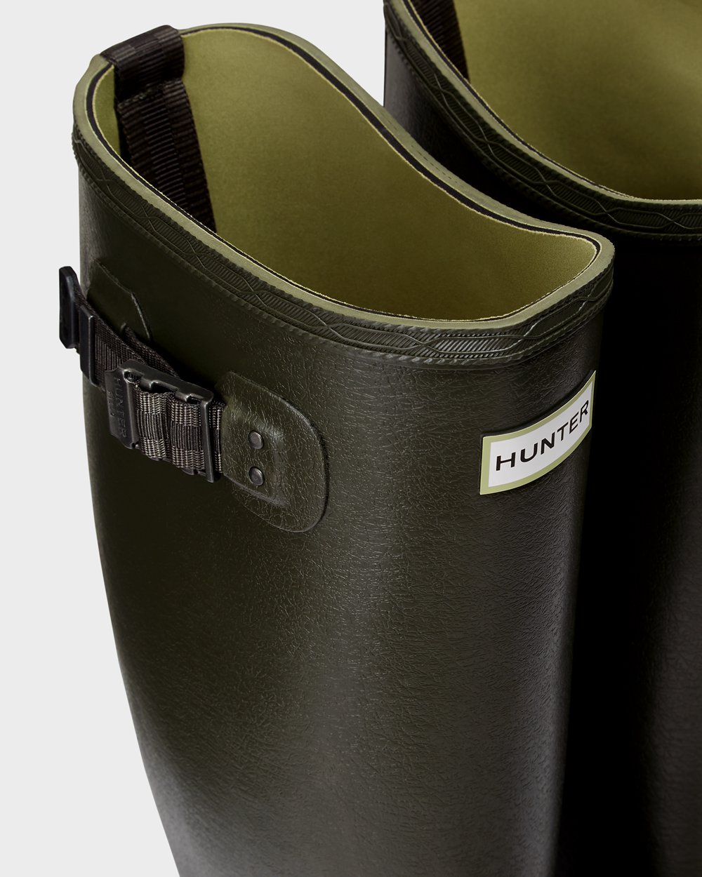 Mens Wide Fit Rain Boots - Hunter Balmoral (83QMOIZVE) - Dark Olive